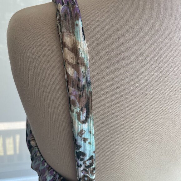 Dressbarn multicolored Midi Assymetrical Sleeveless Dress, Size 14 - Picture 6 of 11